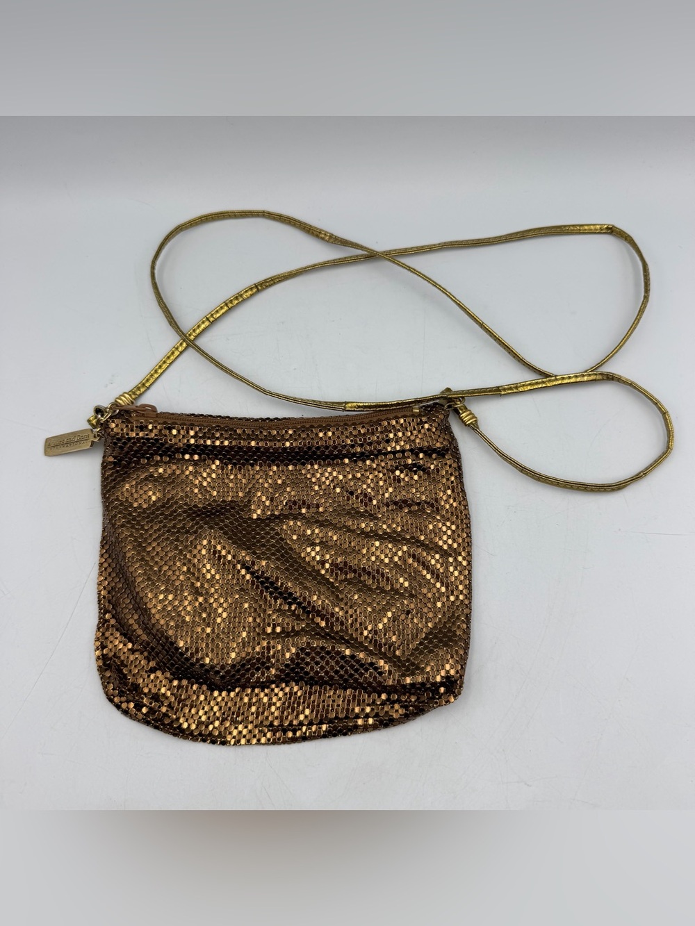 Vintage Whiting & Davis Gold Mesh Crossbody Bag
